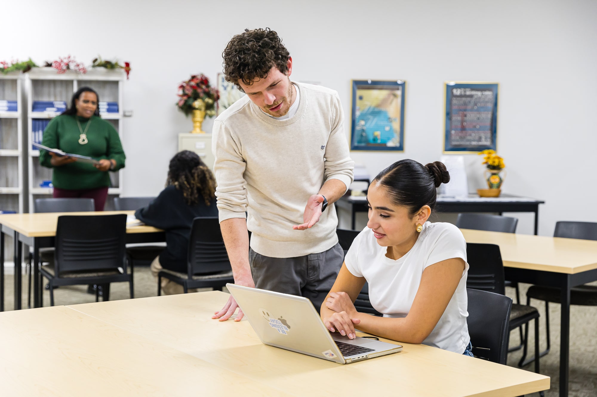 Student tutored in the Writing Center