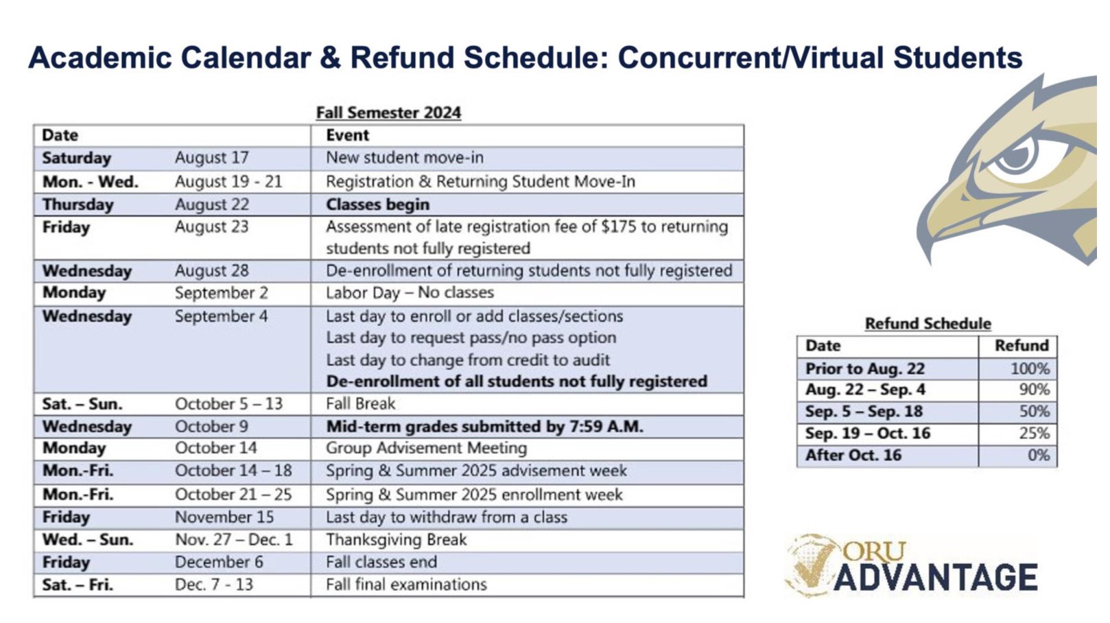 concurrent calendar